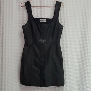 Urban Outfitters black faux leather mini dress